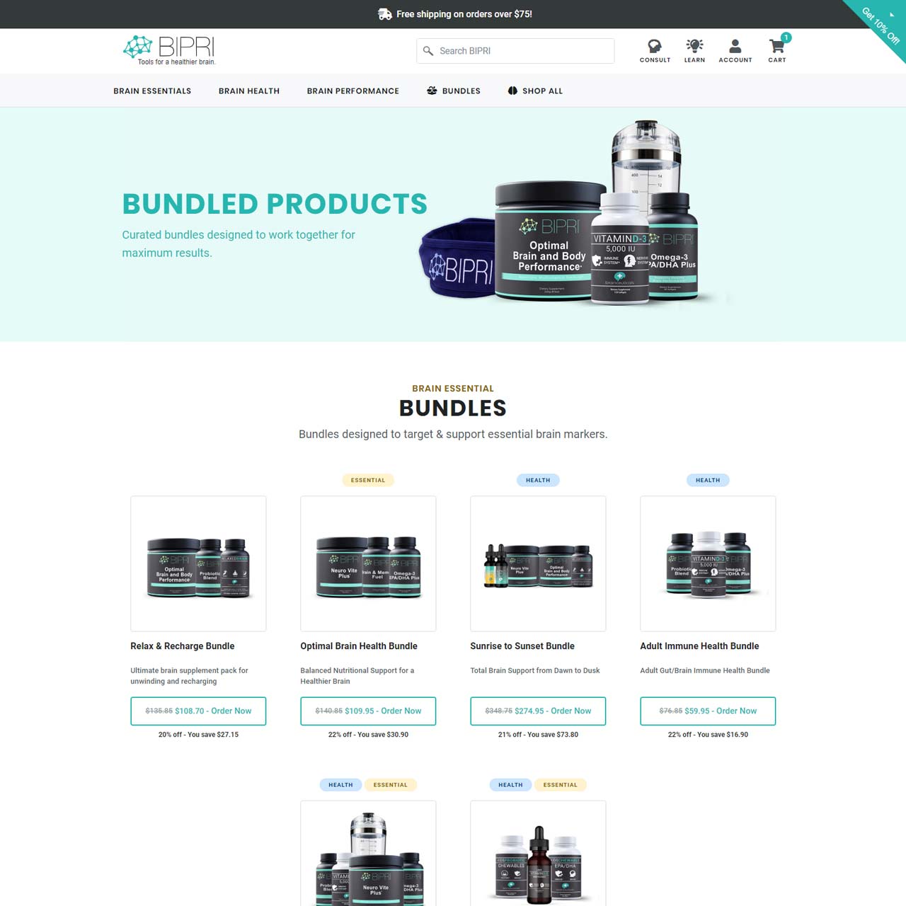 Product Bundles Page