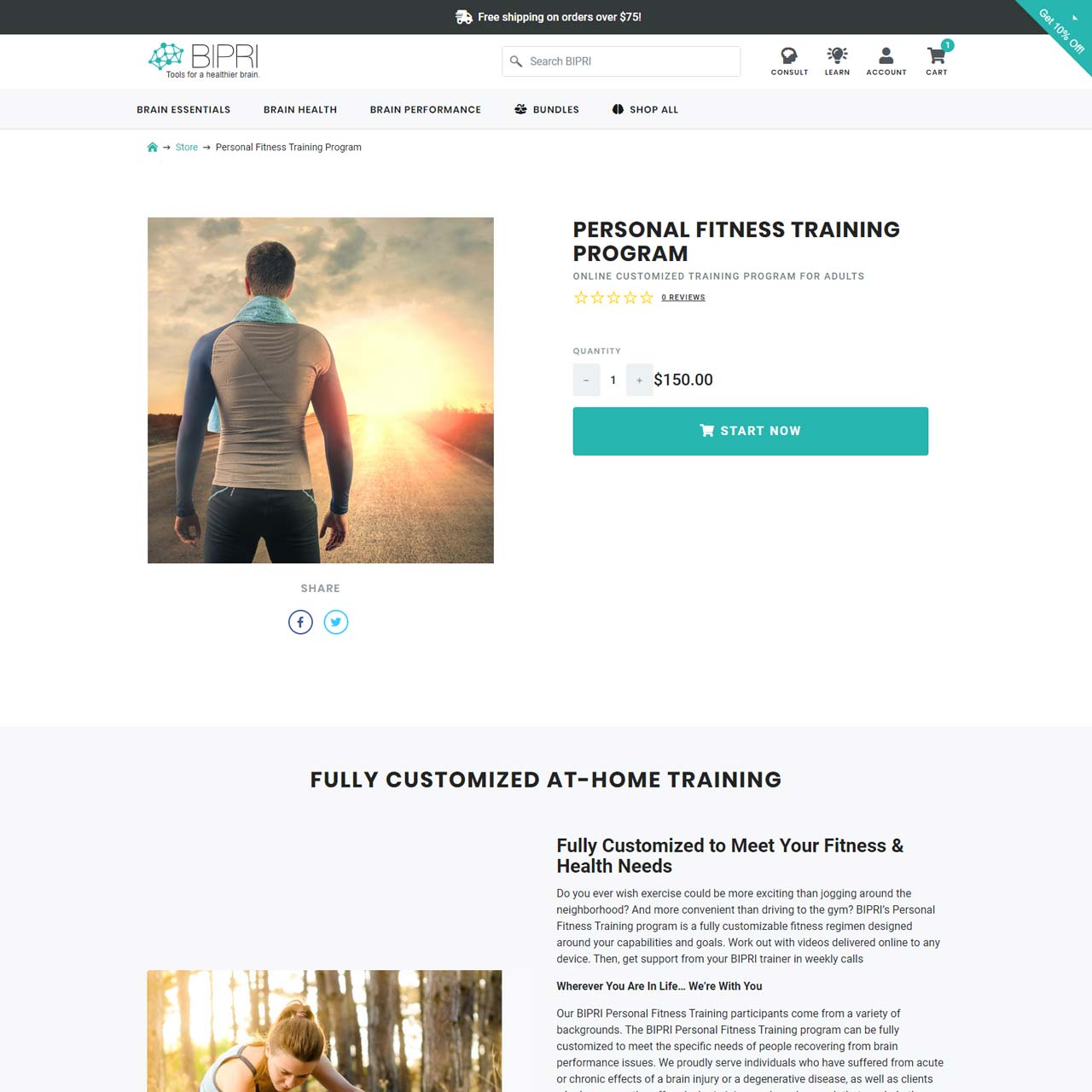 Personal Training Detail page