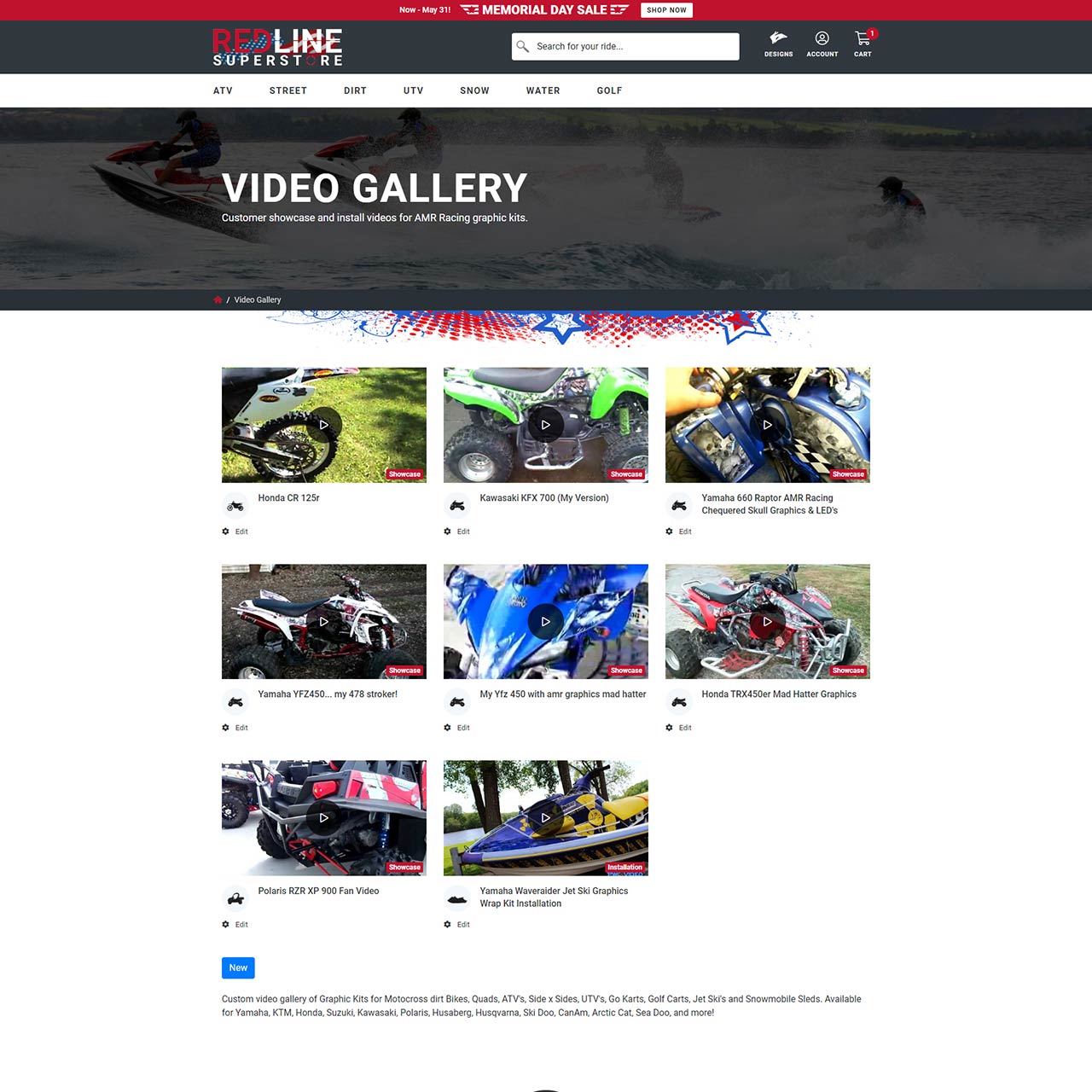 Video Gallery Page (YouTube Videos)