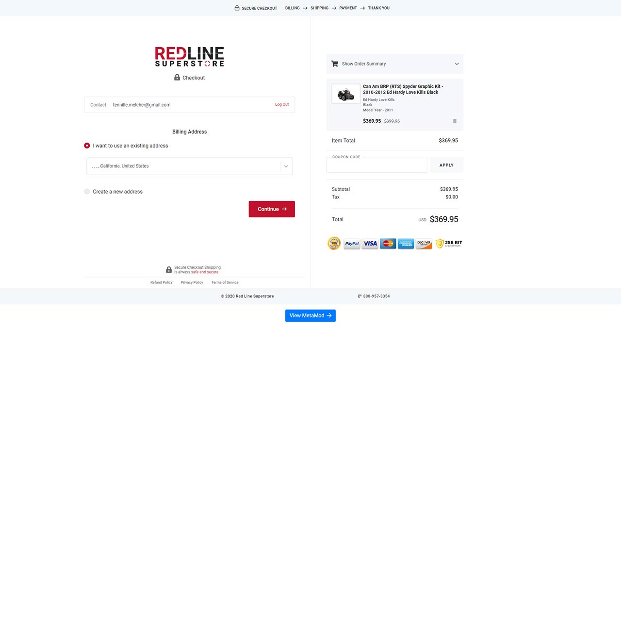 Optimized Checkout Page